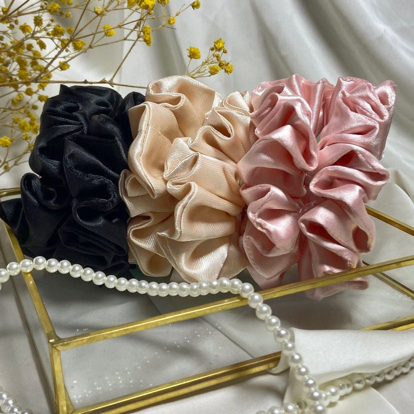 Premium Silk Satin Scrunchies