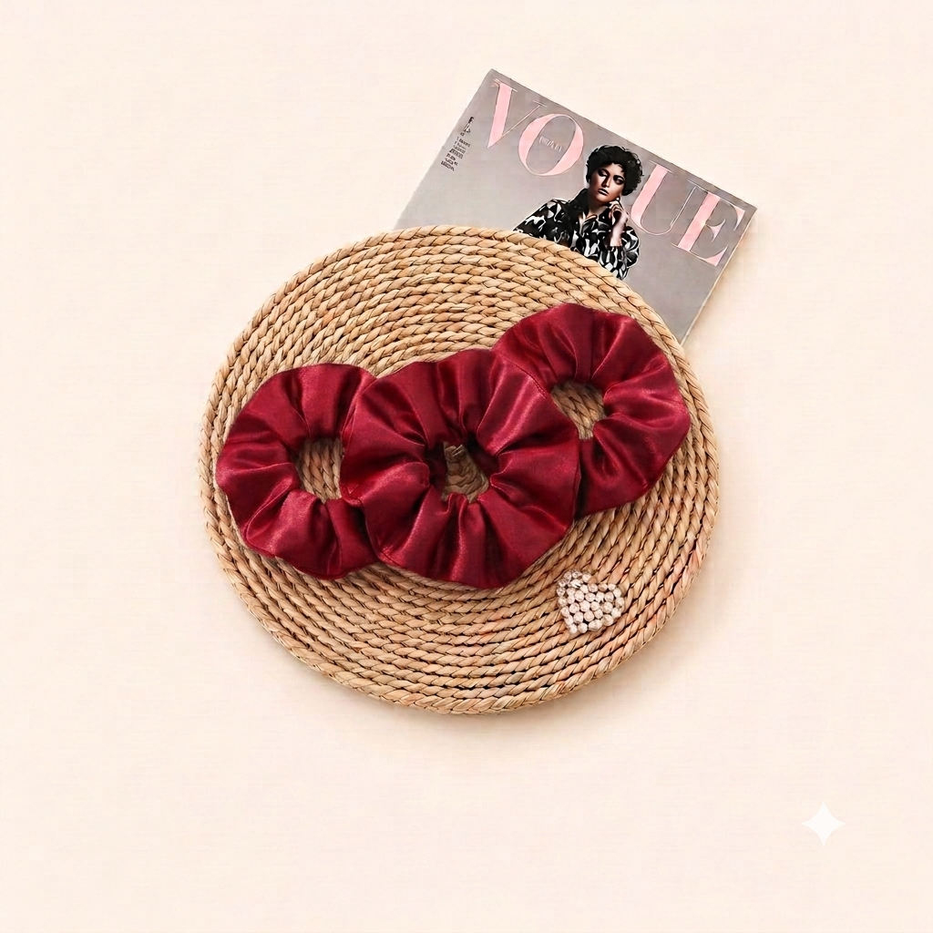 Premium Silk Satin Scrunchies