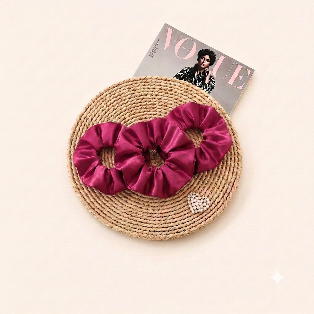 Premium Silk Satin Scrunchies